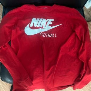 Nike football long sleeve shirt (red)